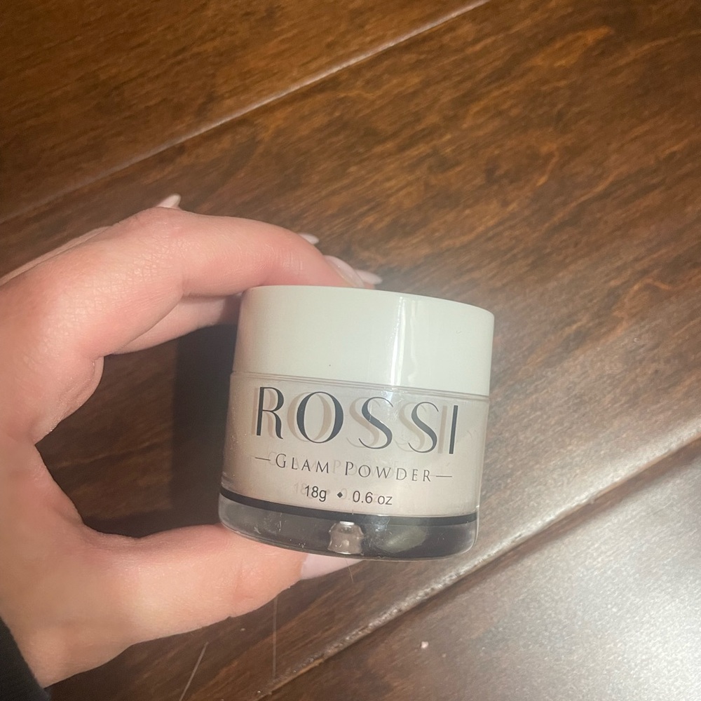 Rossi Glam Powder nail polish shade 001 honeymoon